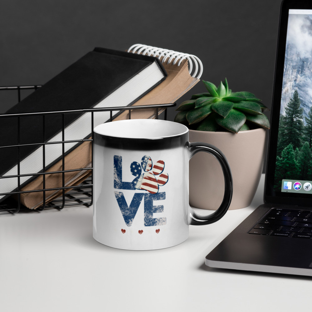 Love Dog Glossy Magic Mug