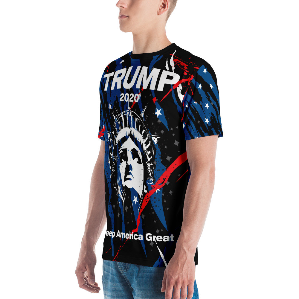 TRUMP - Liberty - Keep America Great - BLACK Unisex All-Over Print Cut & Sew T-shirt