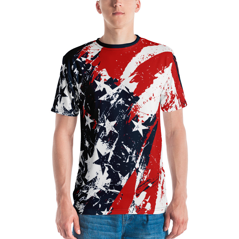 US Flag - Unisex All-Over Print Cut & Sew T-shirt