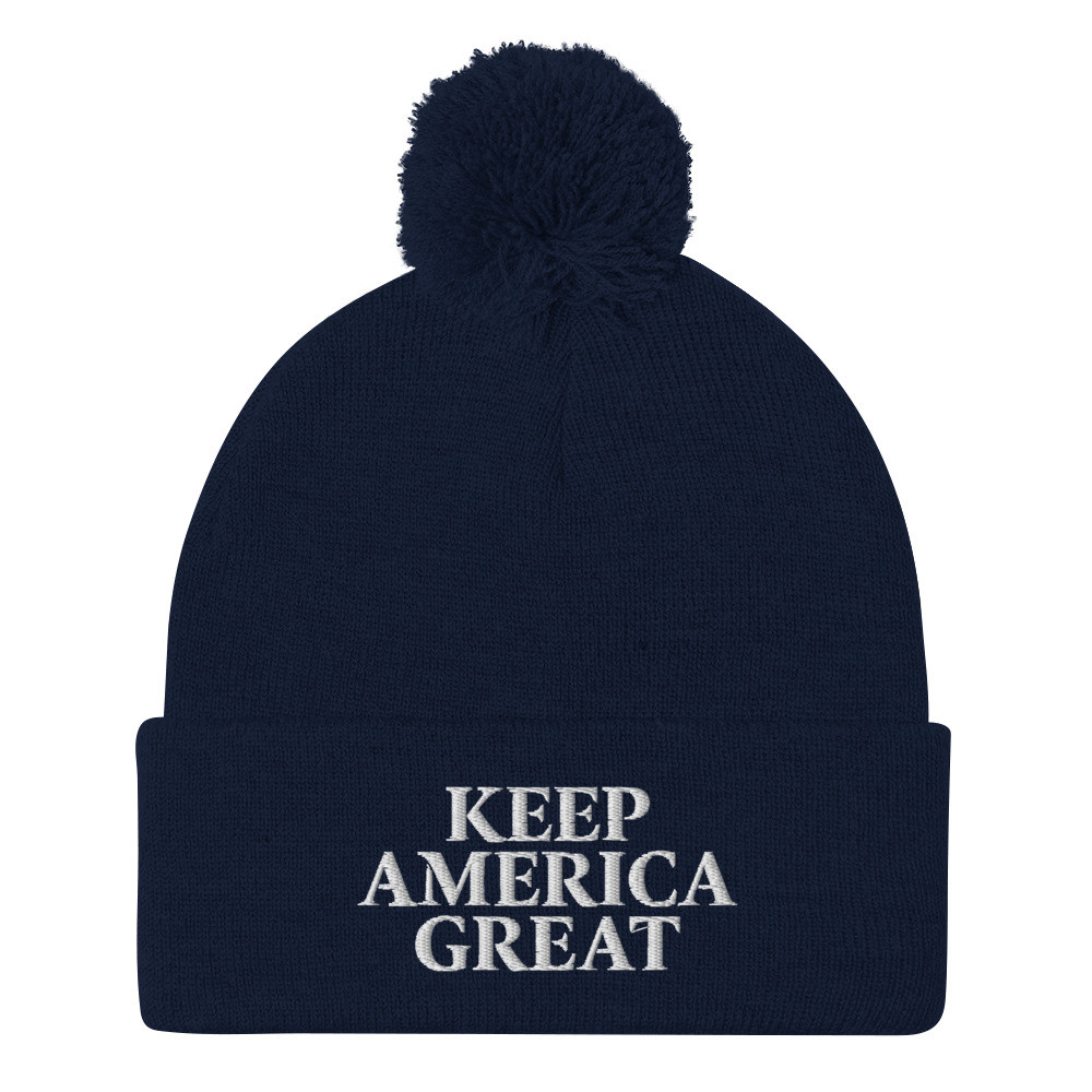TRUMP - Keep America Great - Official Pom-Pom Beanie