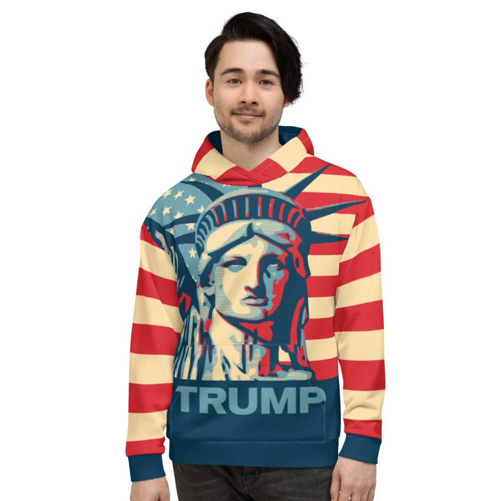 TRUMP - Liberty Flag - All-Over Print Unisex Hoodie