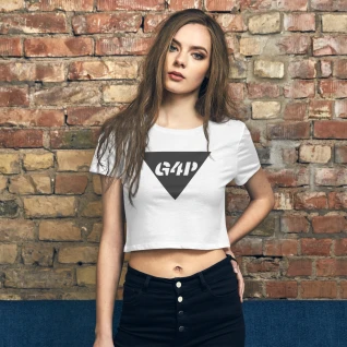 Women’s Crop Tee with Black G4P Logo