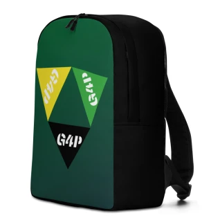 Minimalist Backpack in Green, Black and G4P Logo