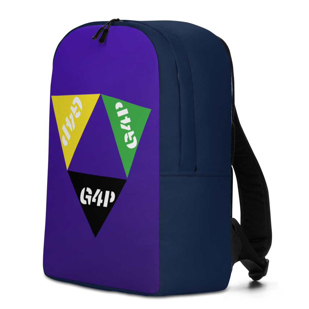 Minimalist Backpack in Purple, Black and G4P Logo