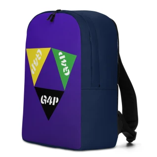 Minimalist Backpack in Purple, Black and G4P Logo