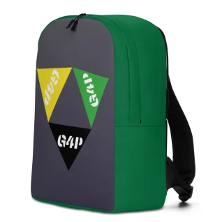 Minimalist Backpack in Grey, Green and G4P Logo