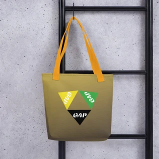 Tote bag in Gold with G4P Logo Print