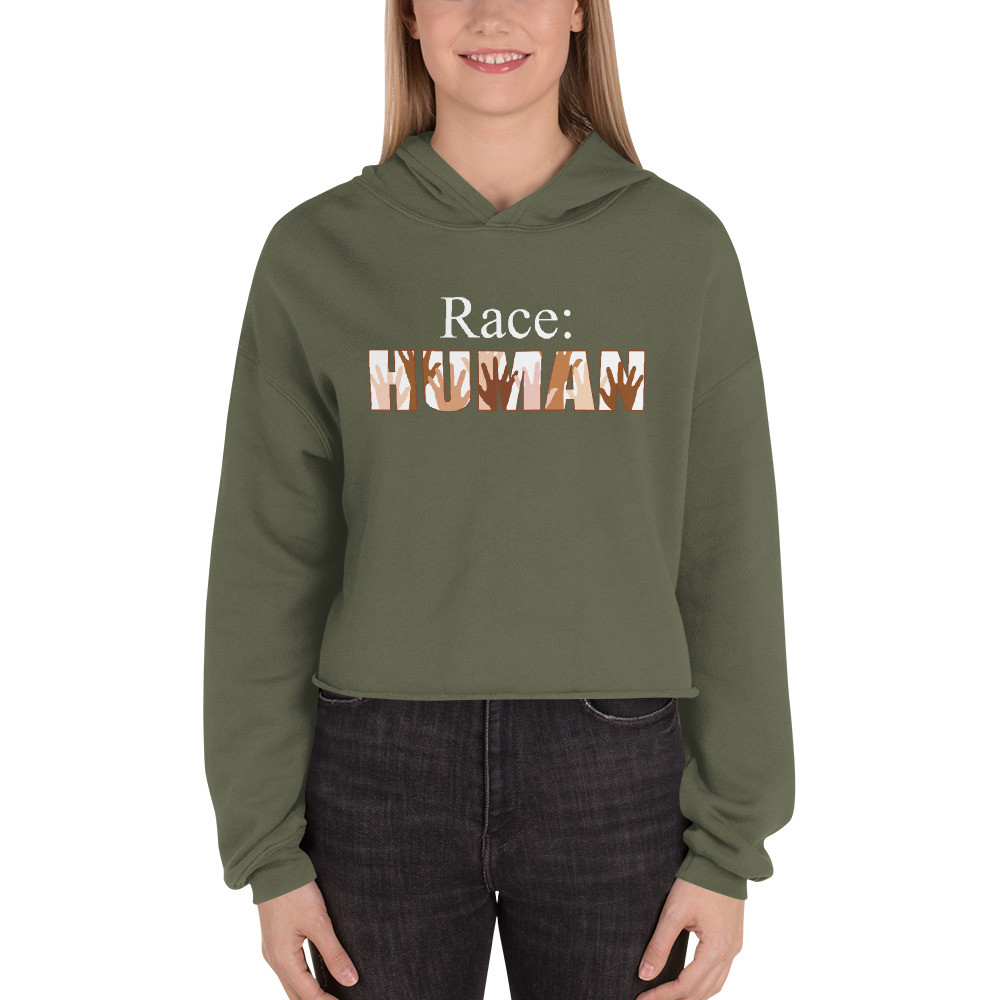 Human Race Crop Hoodie