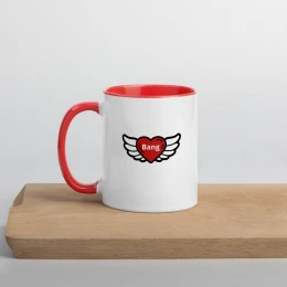 Bang blue & Red Mug with Color Inside