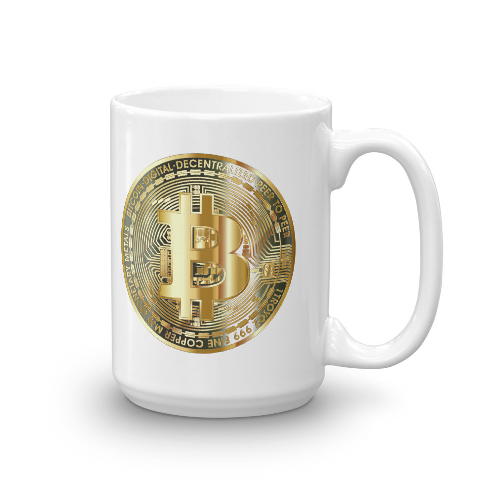 Gold Bitcoin Mug