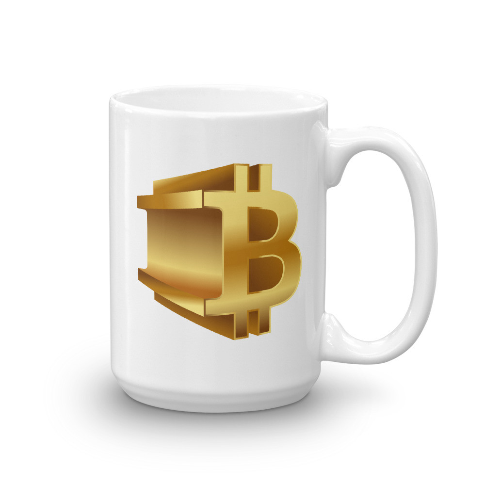 3D Golden Bitcoin Mug