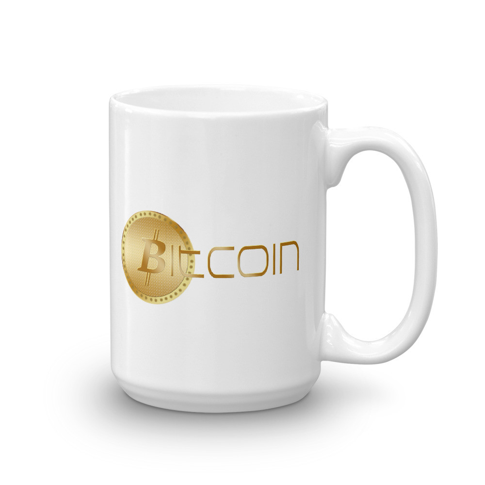 Long Gold Bitcoin Mug