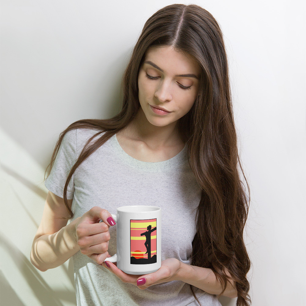 Jesus on the Cross Sunset Mug