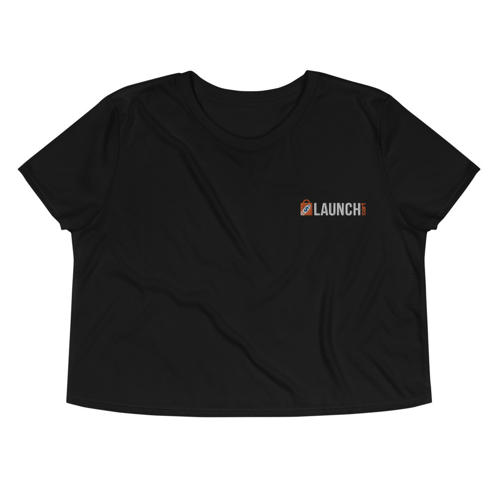 Women's Embroidered Flowy Crop Tee | Bella + Canvas 8882