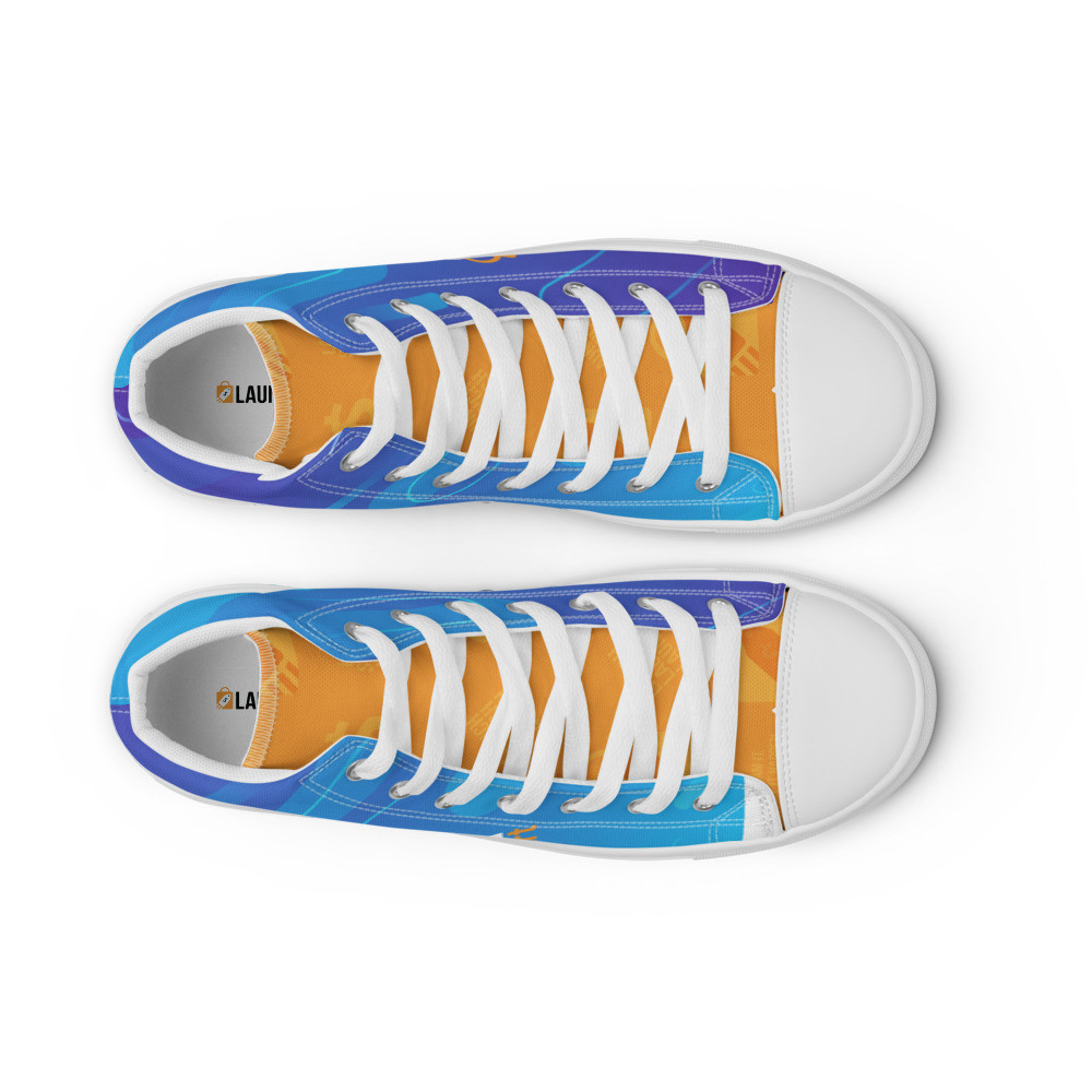 Launch Cart Logo'ed Men’s High Top Canvas Shoes