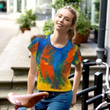 All-Over Print Crop Tee