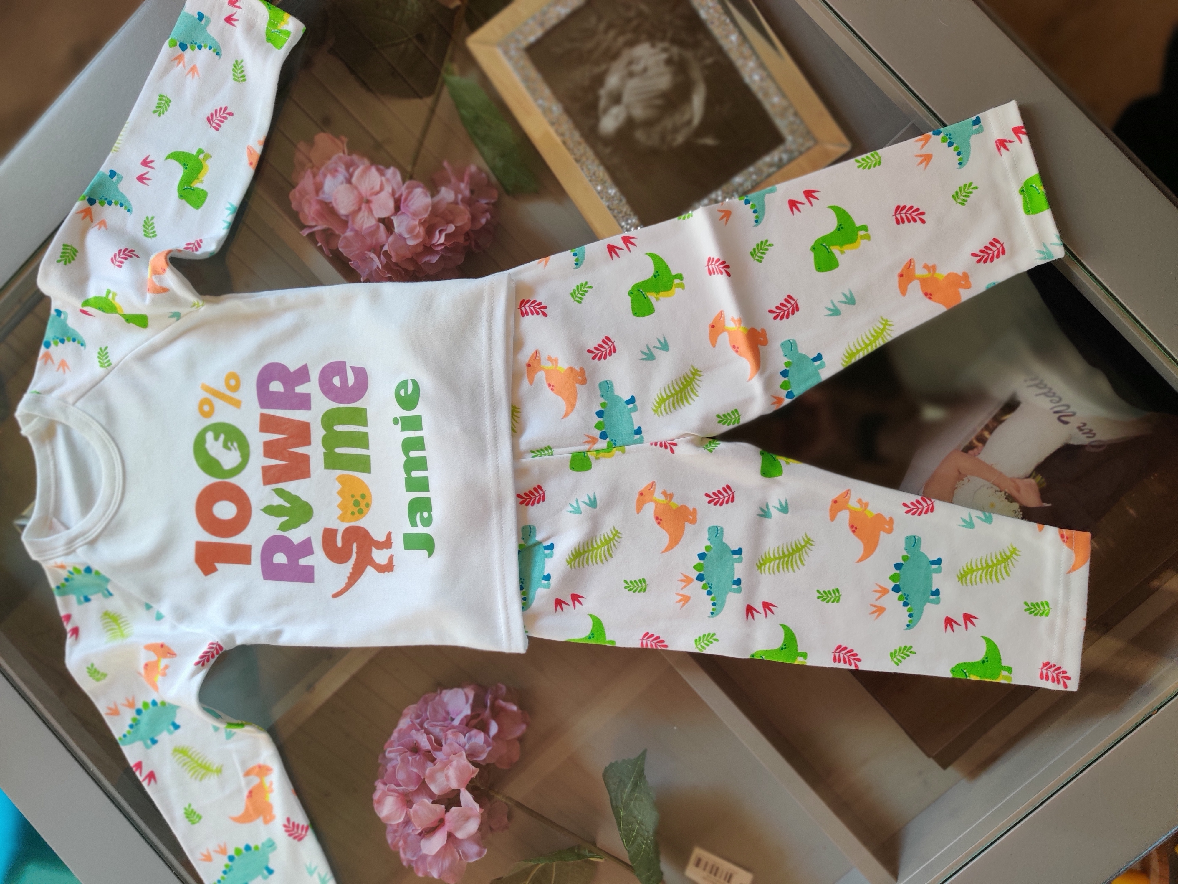 Personalised dinosaur pyjamas