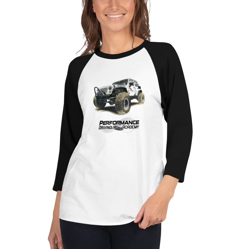 Jeep Rubicon Performance Driving Academy - 3/4 sleeve raglan shirt