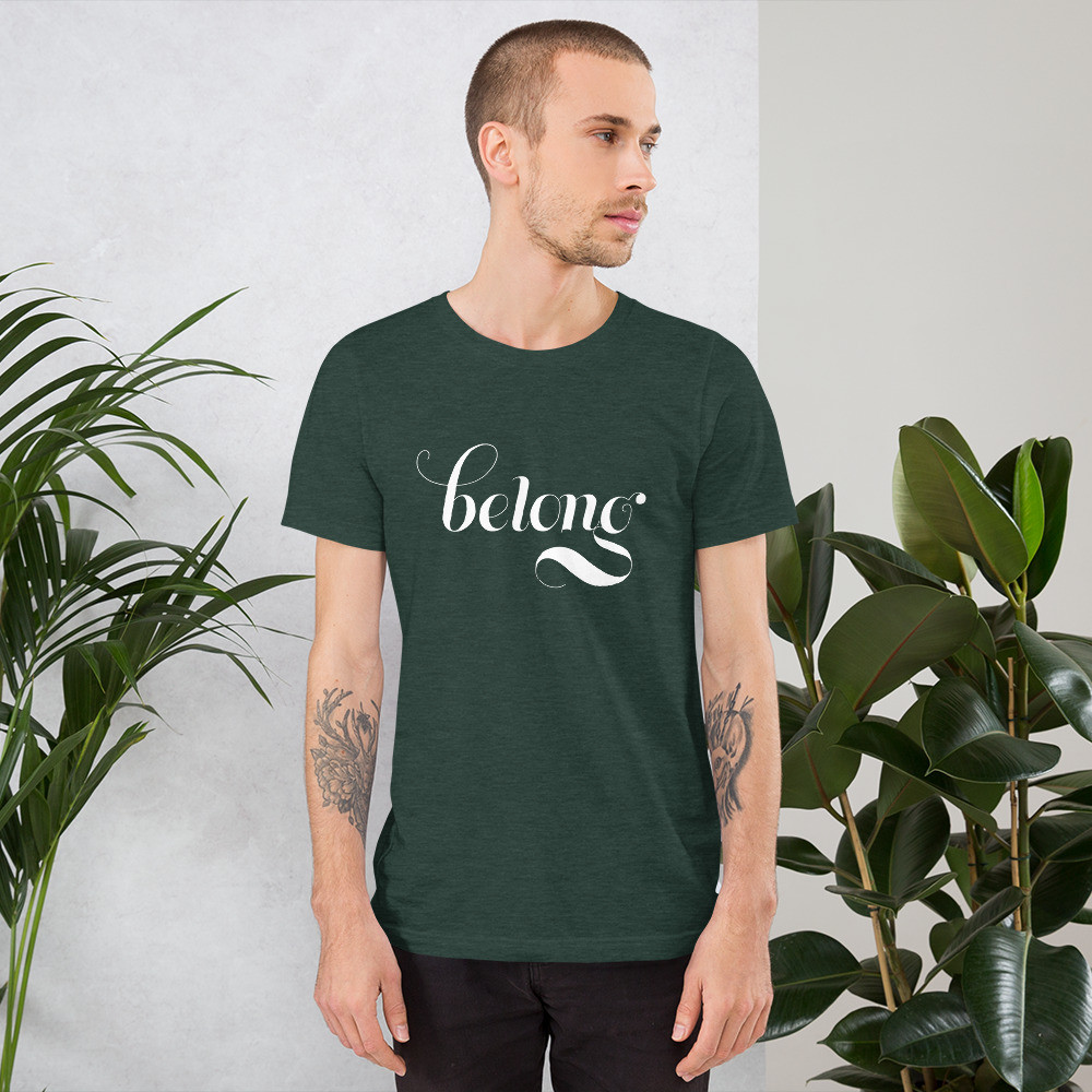 Belong Tee White Script