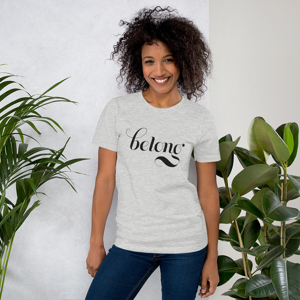 Belong Tee Black Script