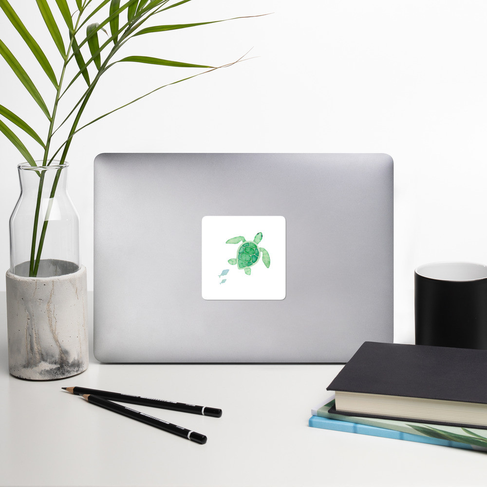 Turtle Bubble-free stickers