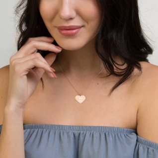 One Love Engraved Silver Heart Necklace