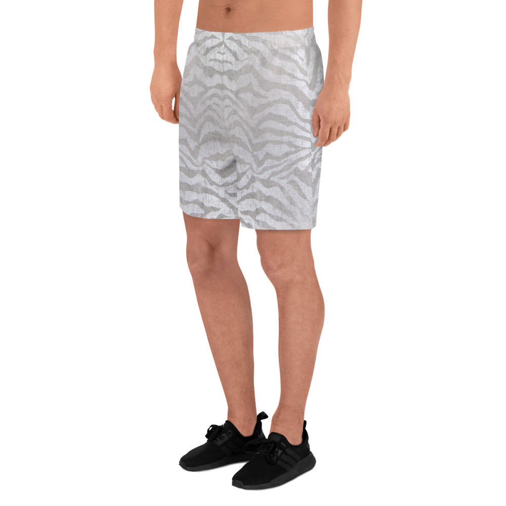 White Zebra Men's Athletic Shorts