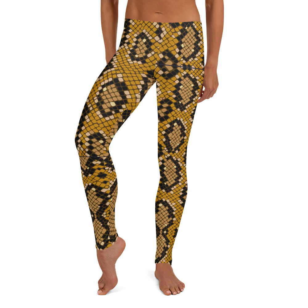 Brown Snake Skin Leggings
