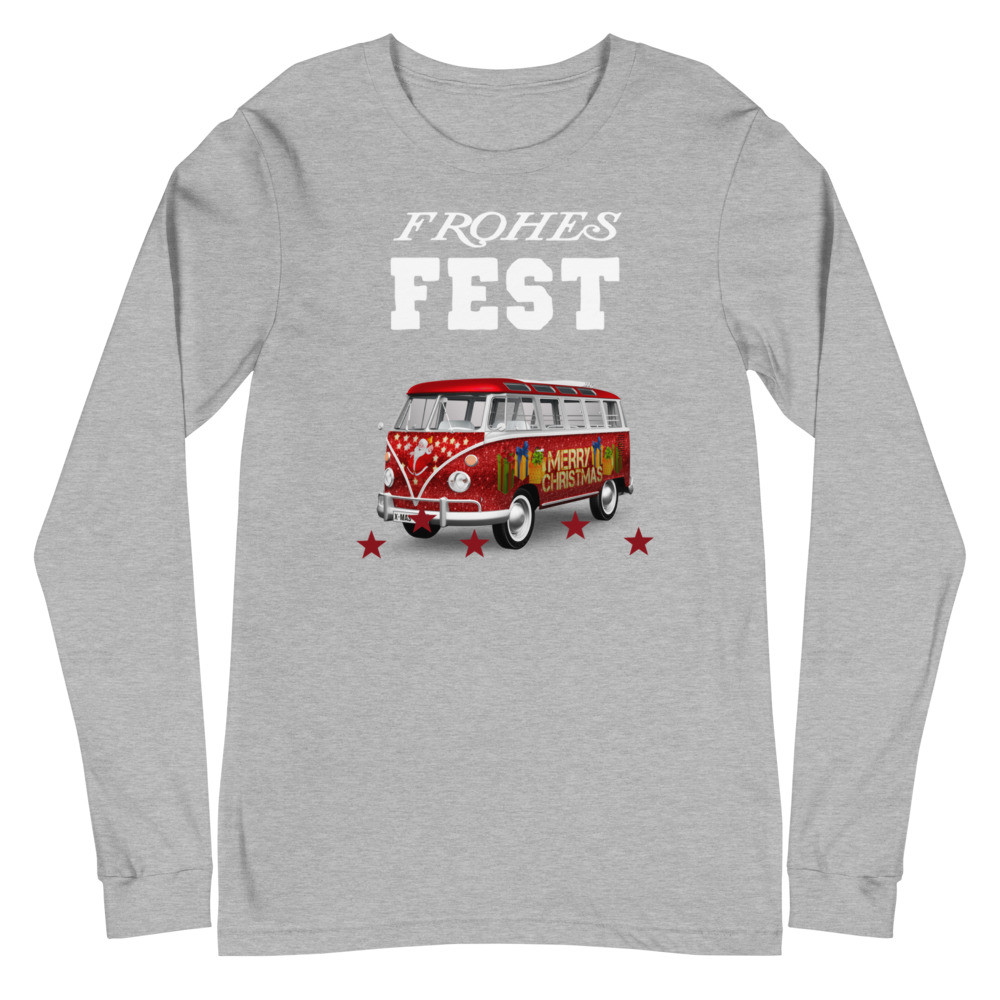 Unisex Long Sleeve Tee Tshirt Weihnachte Frohe Fest 
