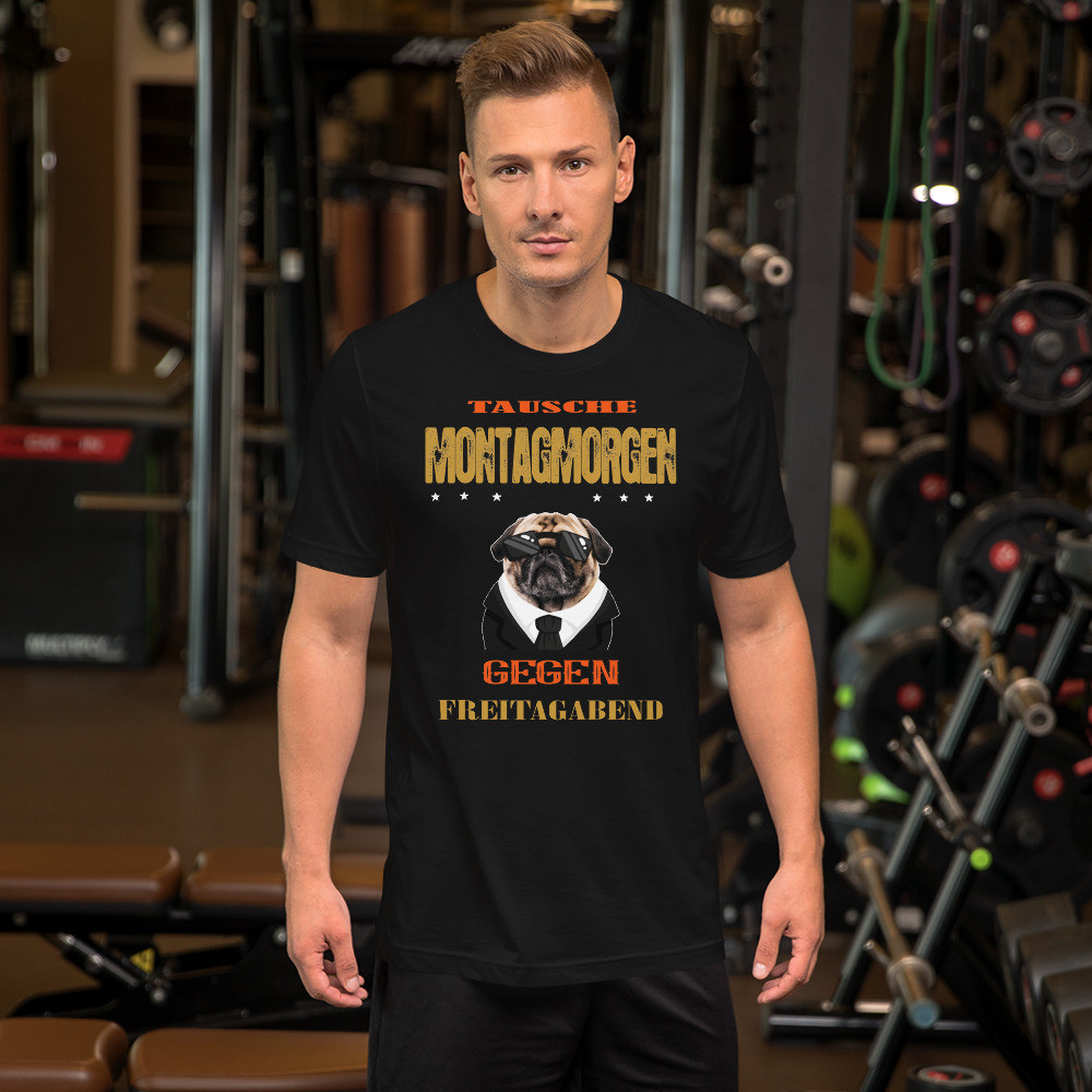 T-Shirt Montag Motiv Hund