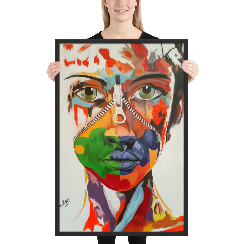 Framed photo paper poster