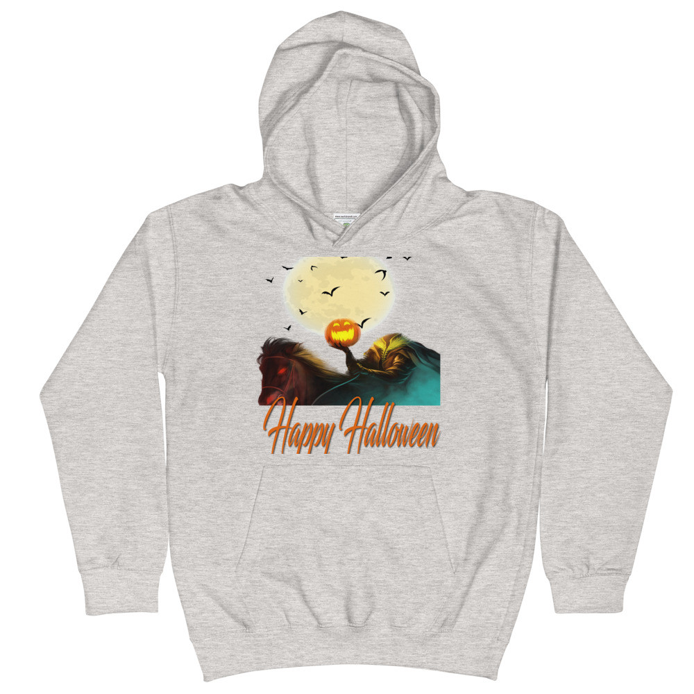 Kids Hoodie Happy Halloween Horse Man