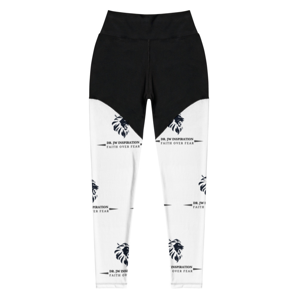 FAITH OVER FEAR Sports Leggings With Back Cell Phone Pocket