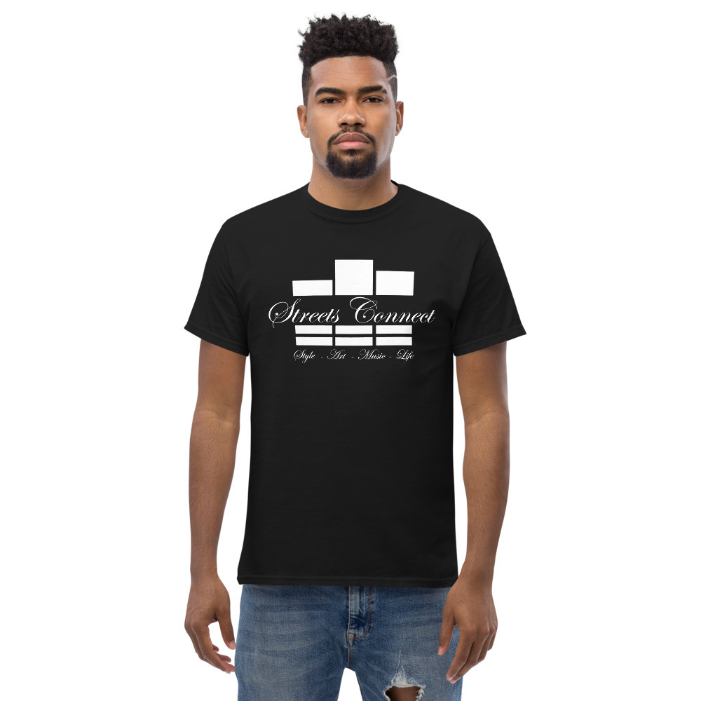 Streets Connect Logo Tee - White on Dark