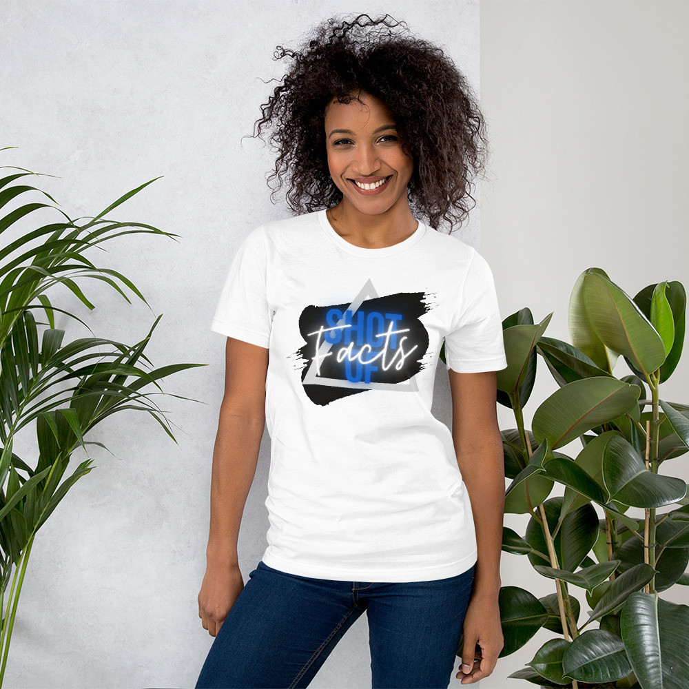 Blue Shot of Facts Unisex T-Shirt