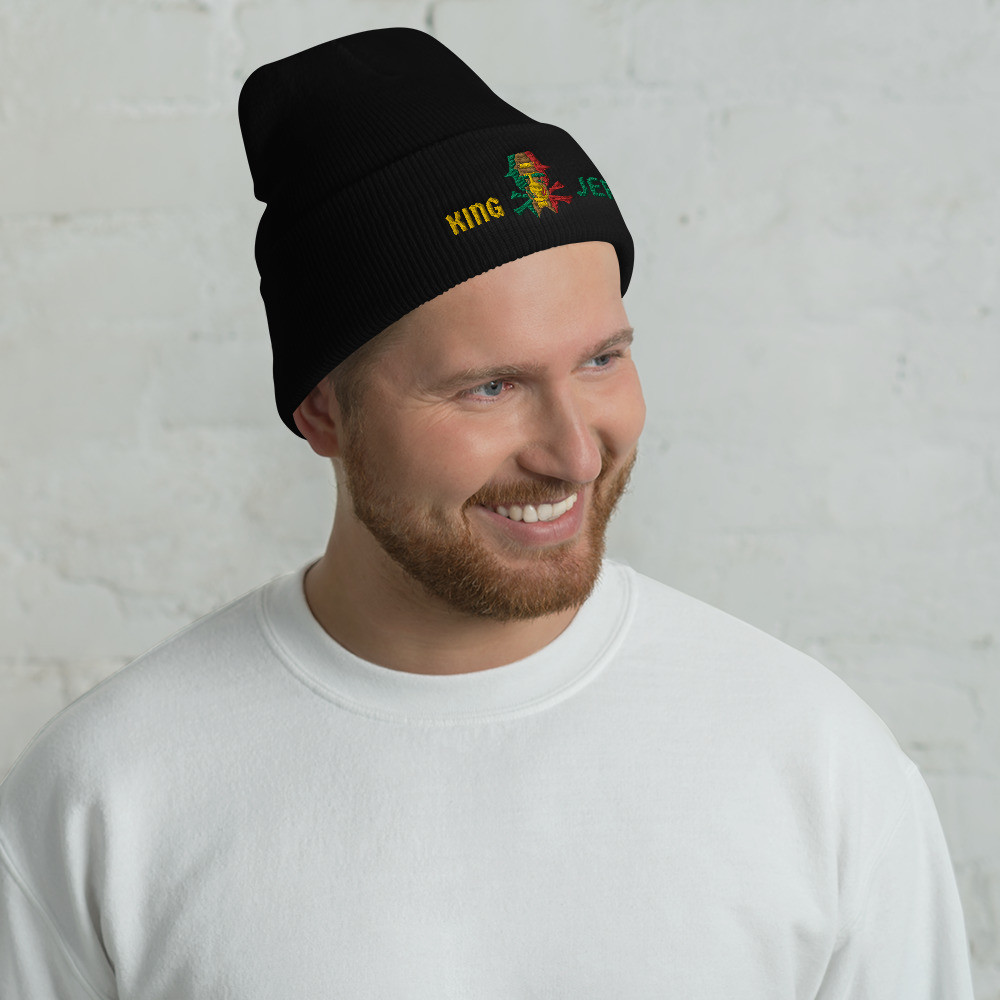 BTB (Undefeatable) King Jerris Skull Print Cuffed Beanie