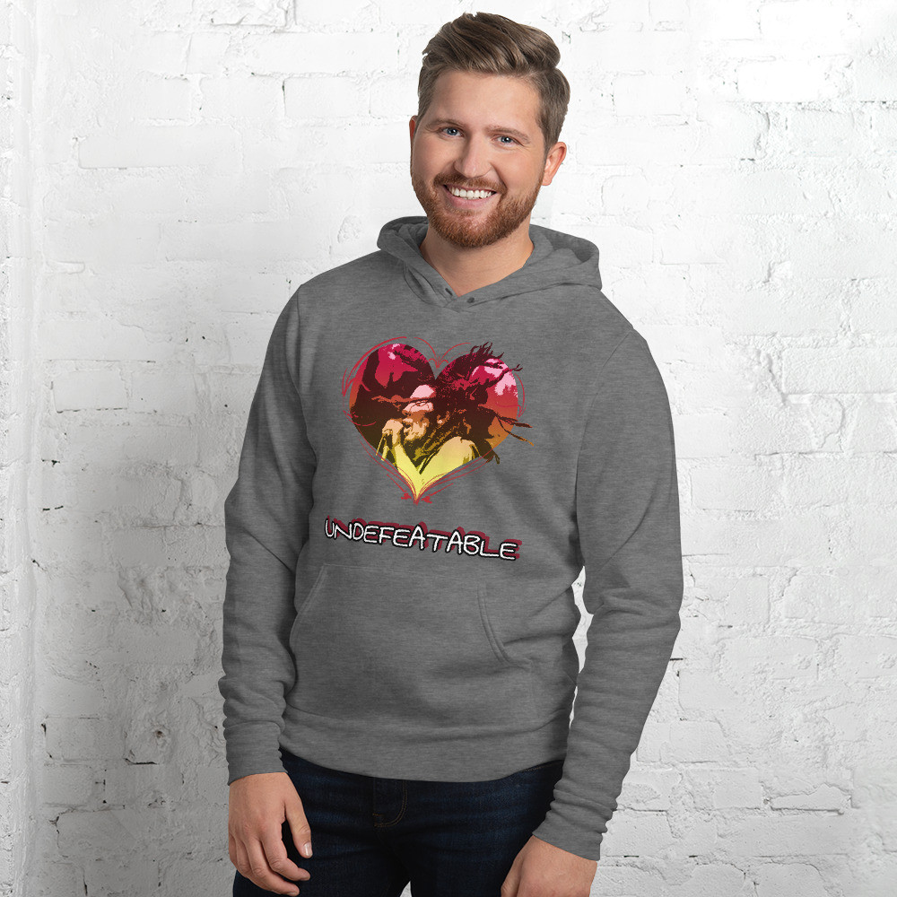 BTB "Undefeatable" Reggae Heart Unisex hoodie