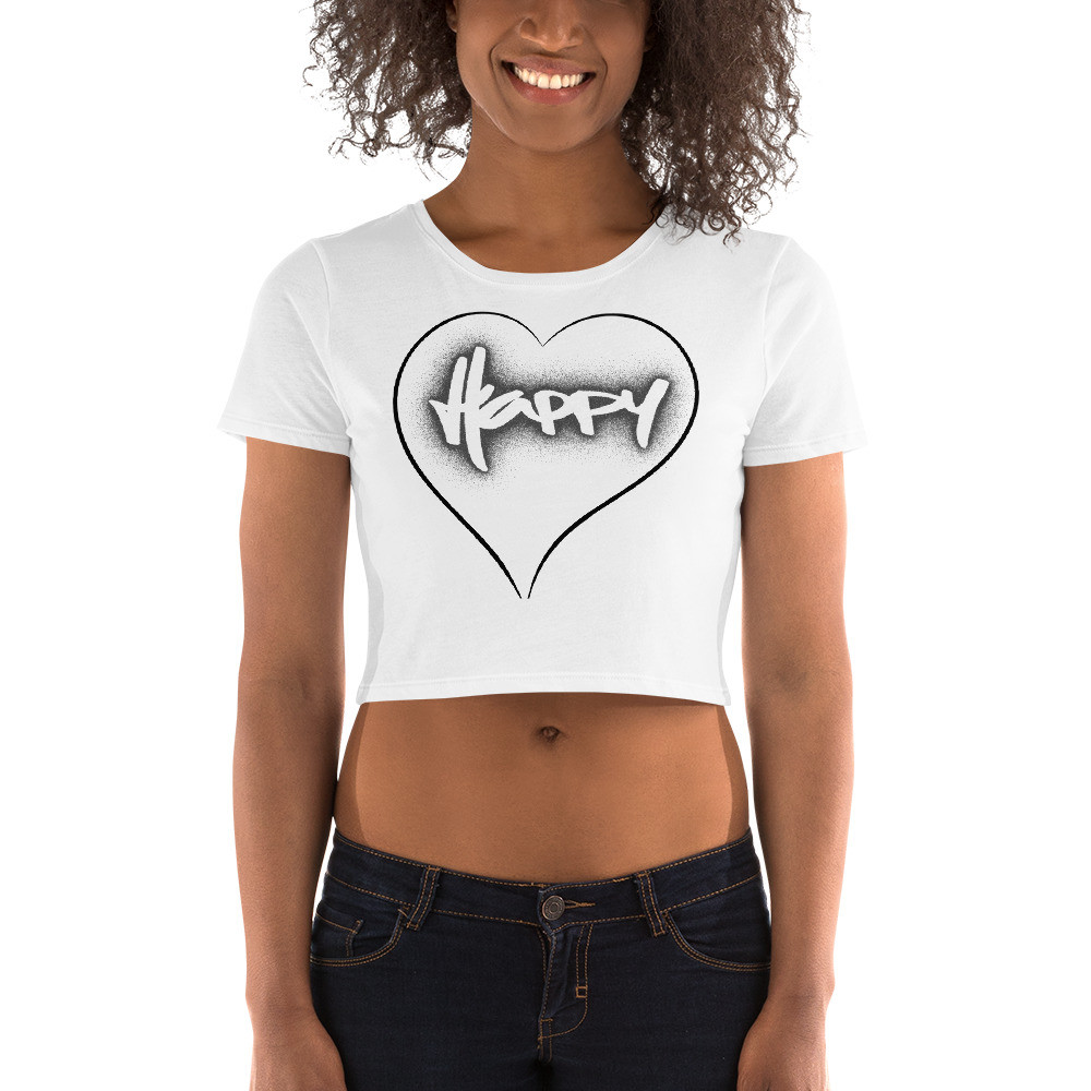 BTB "Happy" Women’s Crop Tee