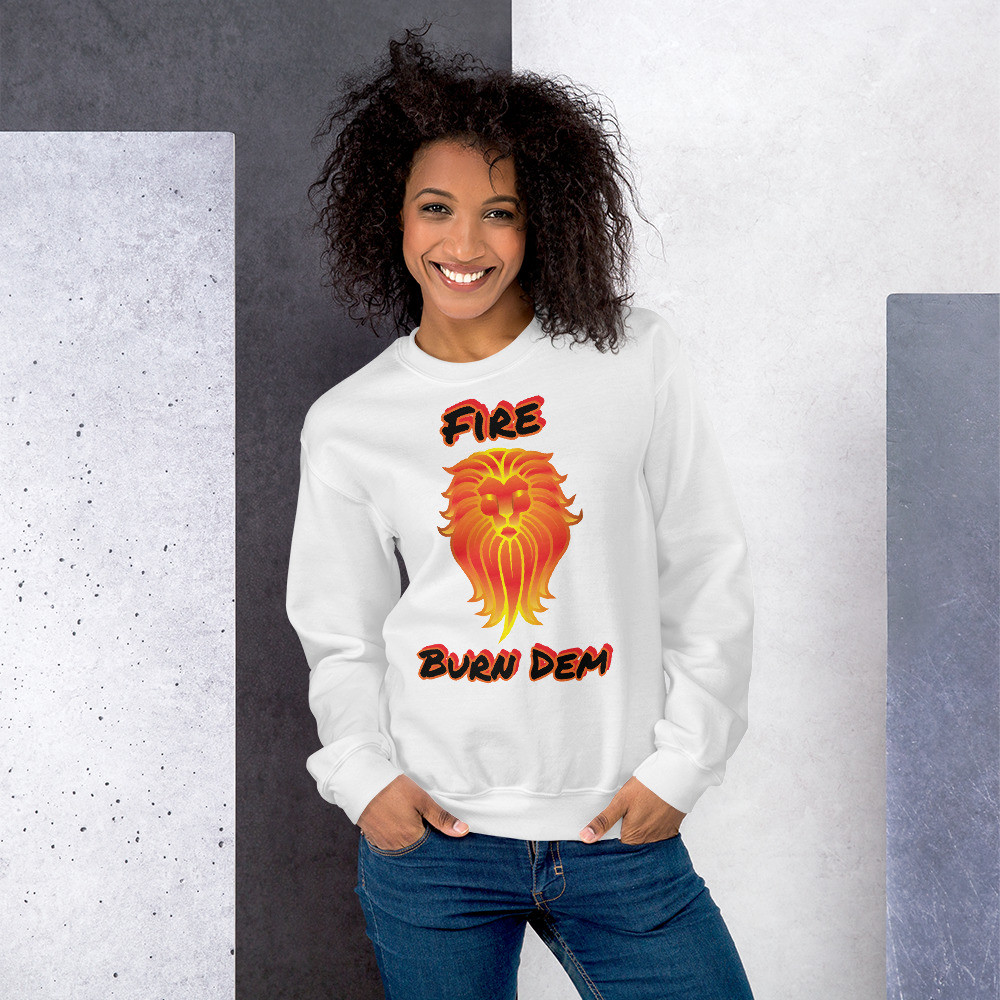 BTB "Undefeatable" Fire Burn Dem Unisex Sweatshirt
