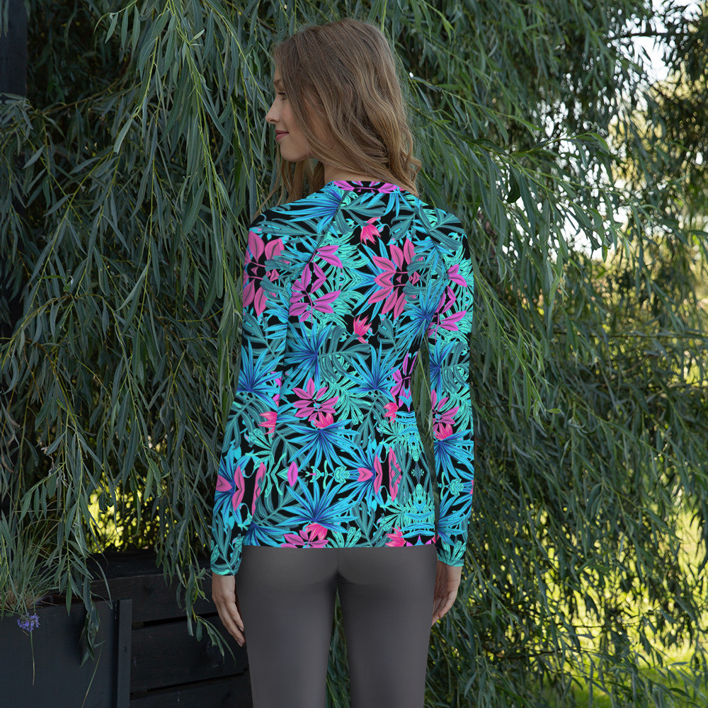 BTB "Neon Flowers" Women's Rash Guard