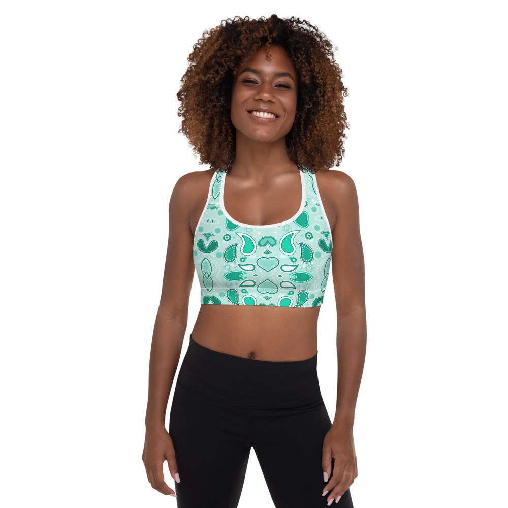 BTB "Blue Bandana" Padded Sports Bra