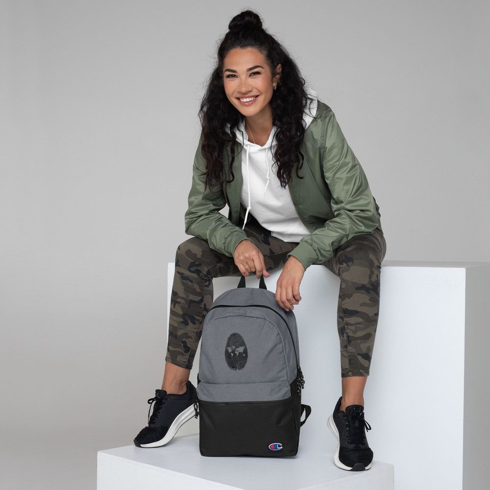 BTB "World Fingerprint" Embroidered Champion Backpack