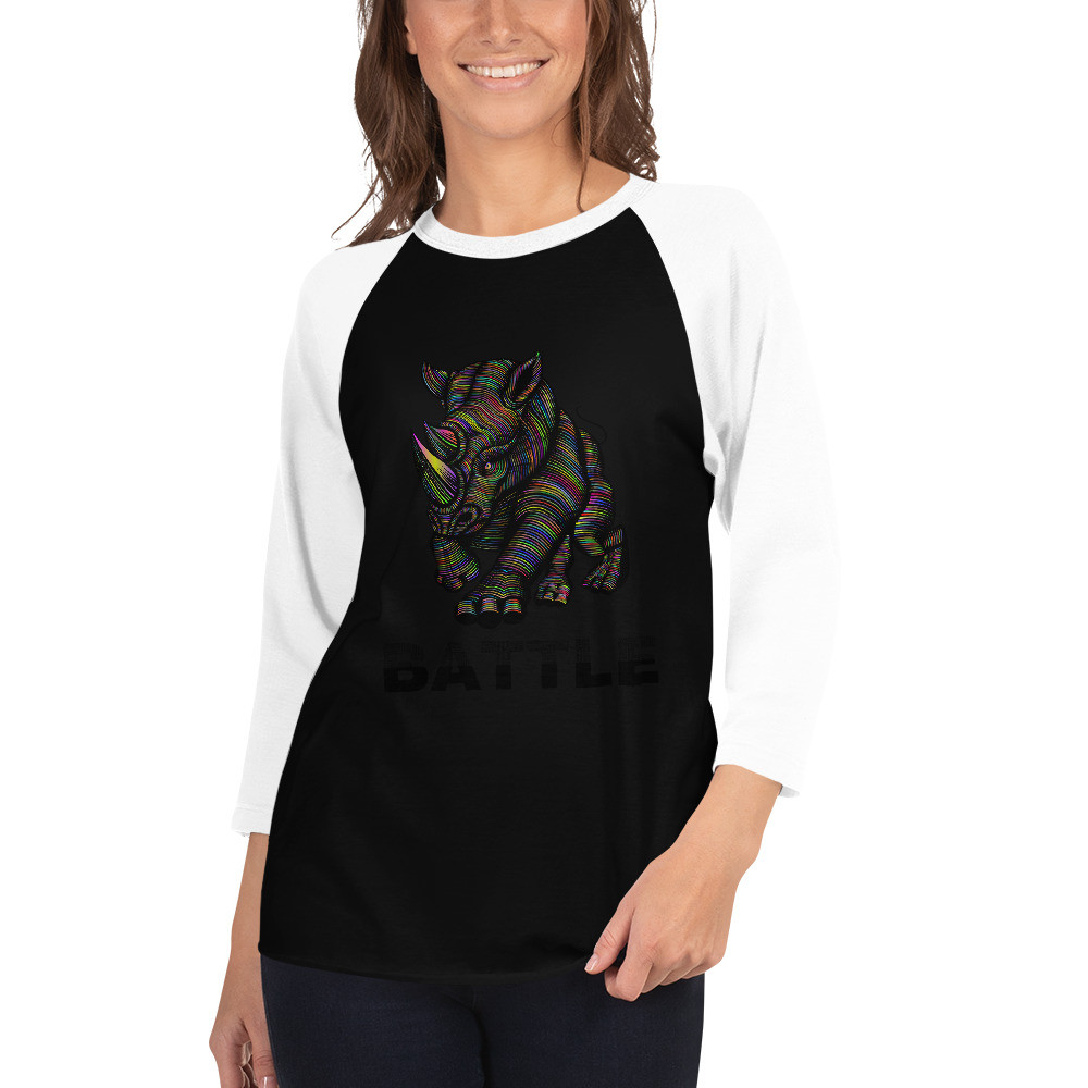 BTB "Revolution" Rhino Half the Battle 3/4 sleeve raglan shirt