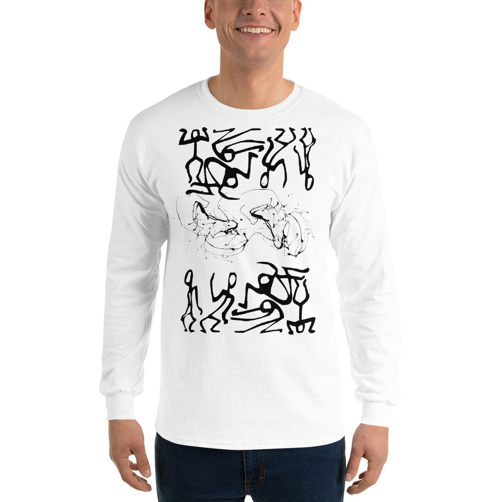 BTB "Revolution" Stick People QR Code I Men’s Long Sleeve Shirt