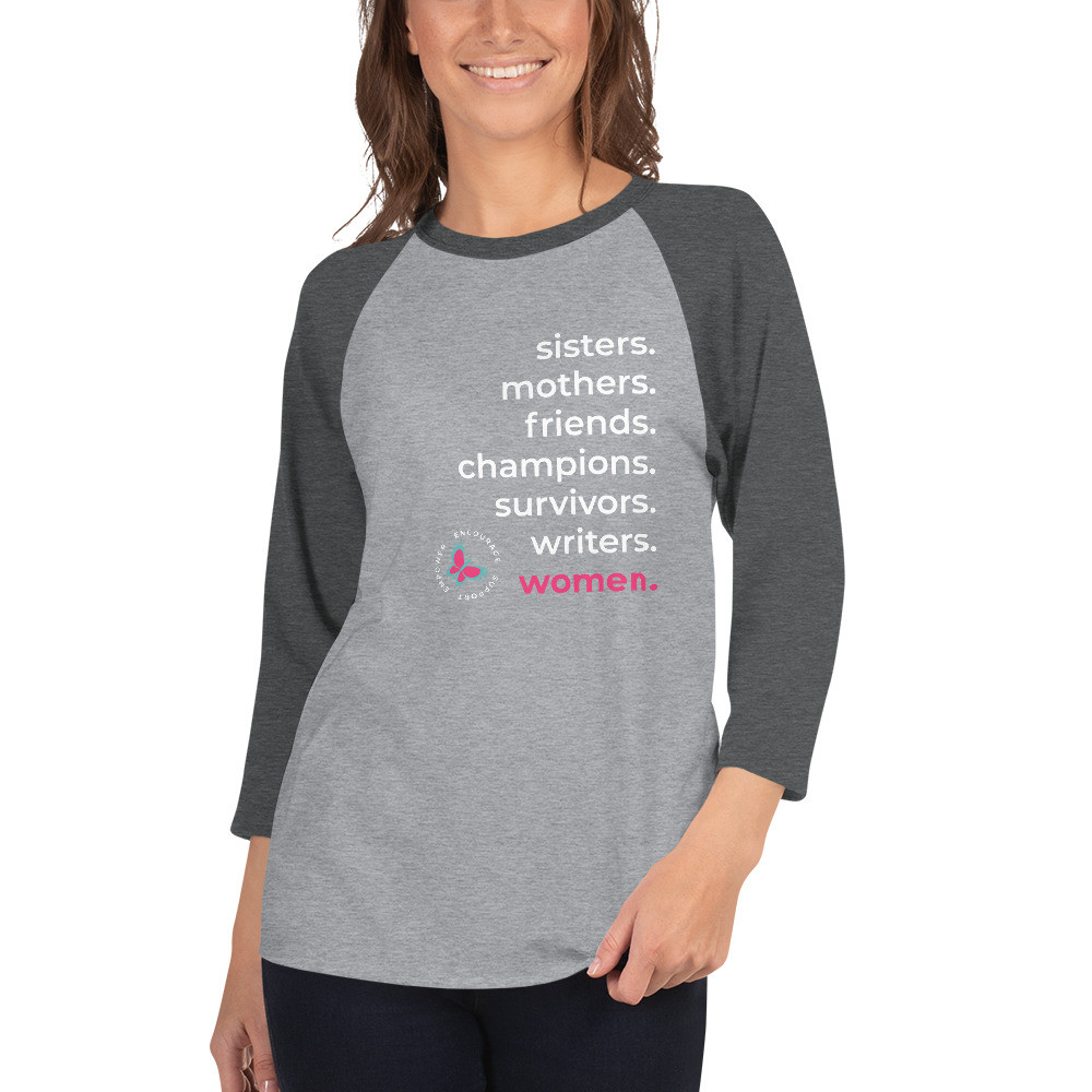 Women writers 3/4 sleeve raglan shirt