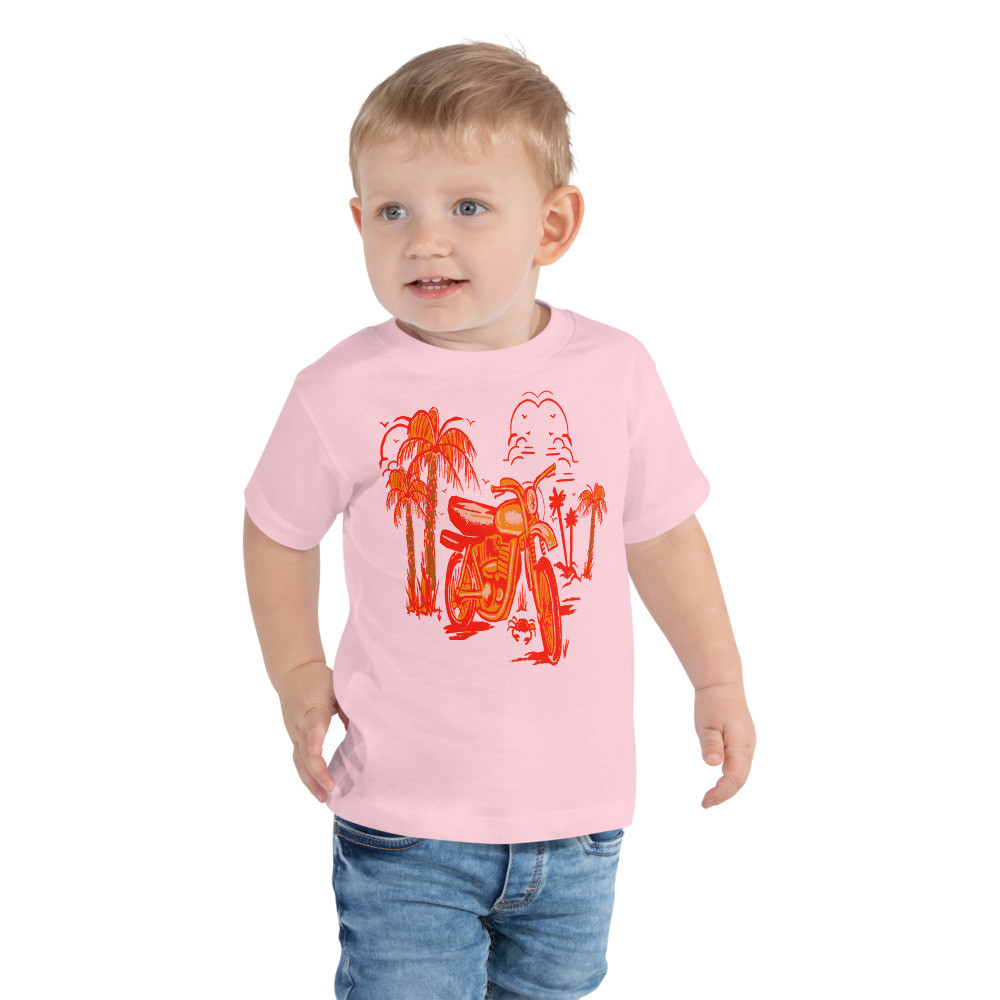 Beached Motorcycle Toddler Short Sleeve Tee