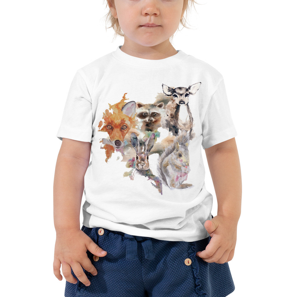 Woodland Animals Toddler Short Sleeve Tee