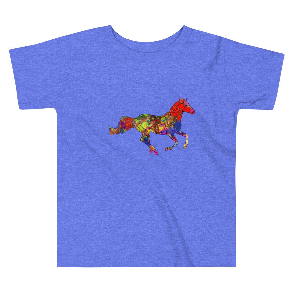 Color Splash Horse Toddler Short Sleeve Tee