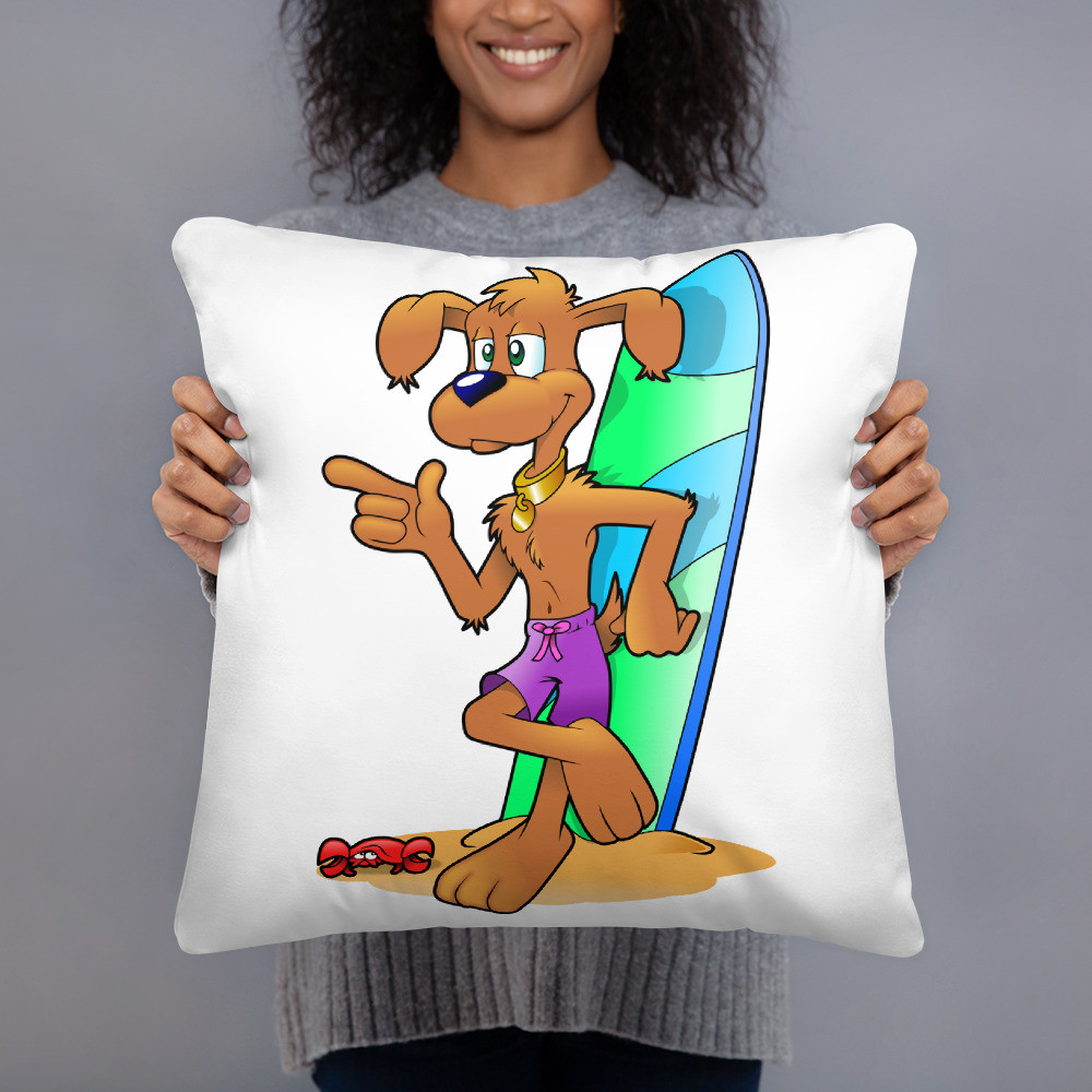 Beach Hound Throw Pillow