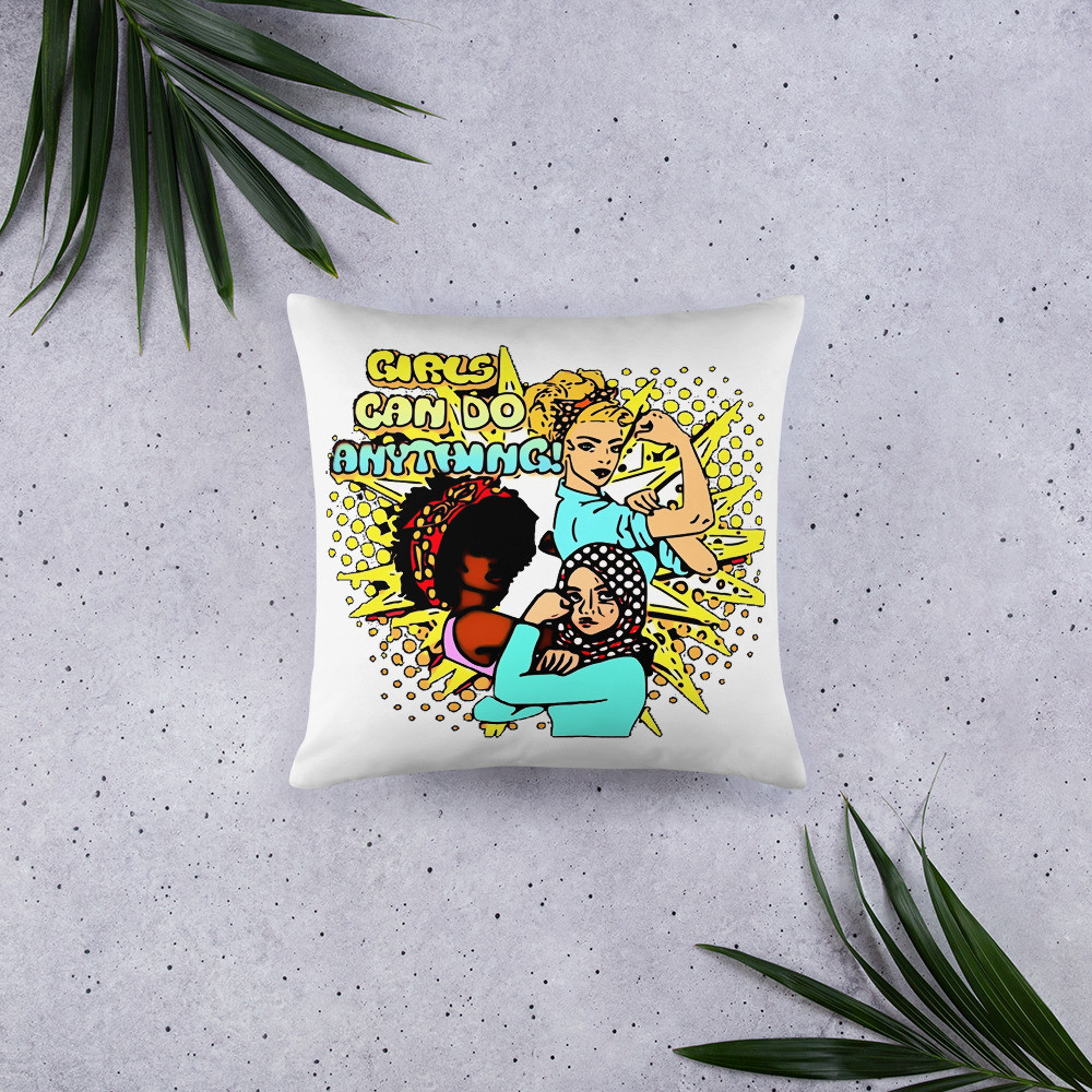 Girls Can Throw Pillow